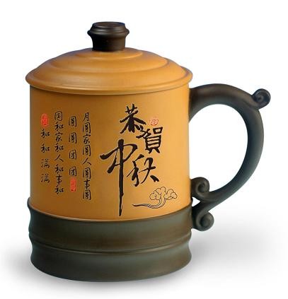 供应中秋礼品紫砂半江月单杯
